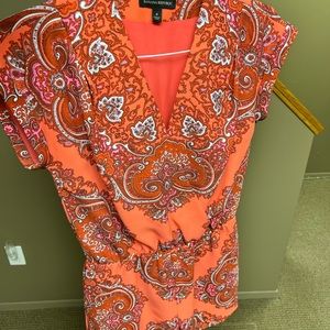 Orange paisley romper